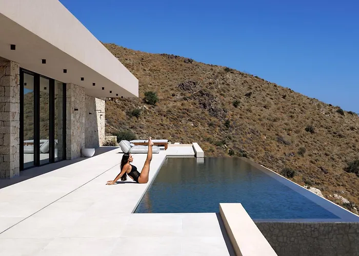 Villa Celestia Cove, Earthy Architecture Meets Endless Blue By Etouri Prasonisi